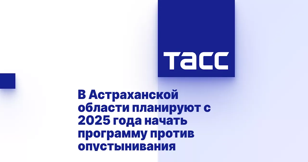 В Астраханской области планируют с 2025 года начать программу против опустынивания