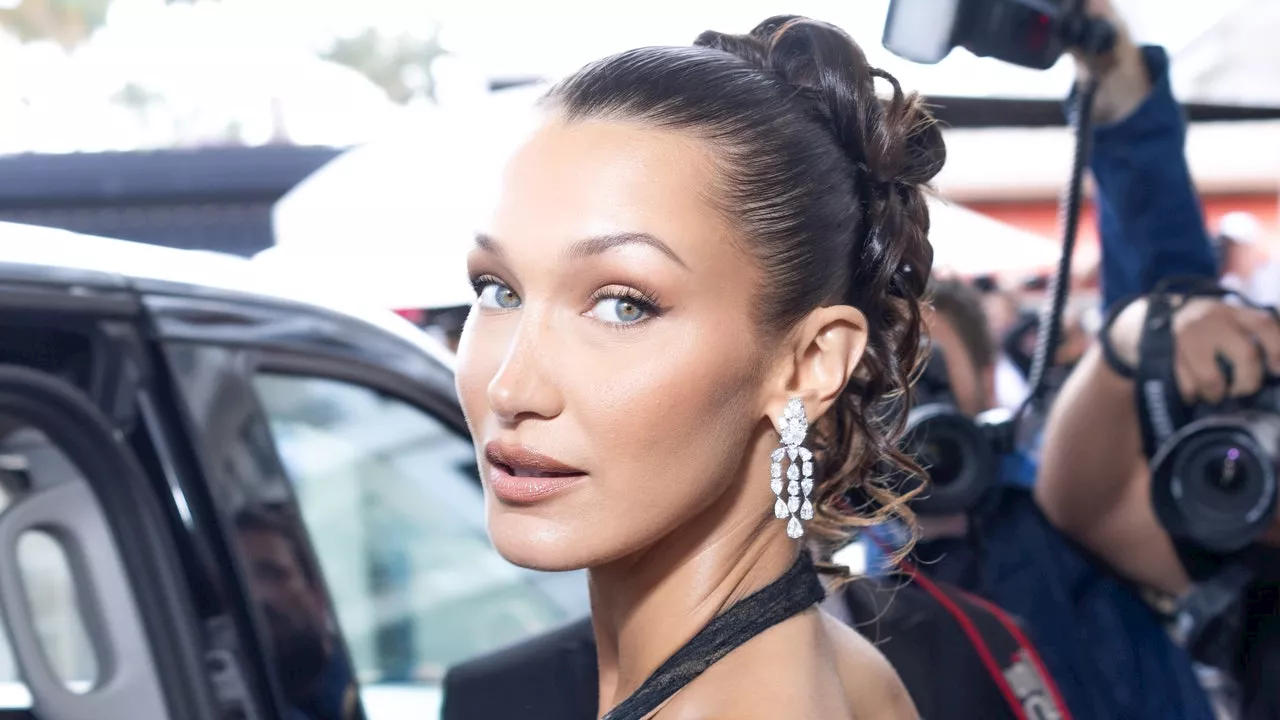 Bella Hadid’s Tight Corset Dress Features a Full Lace-Up Back — See Photos