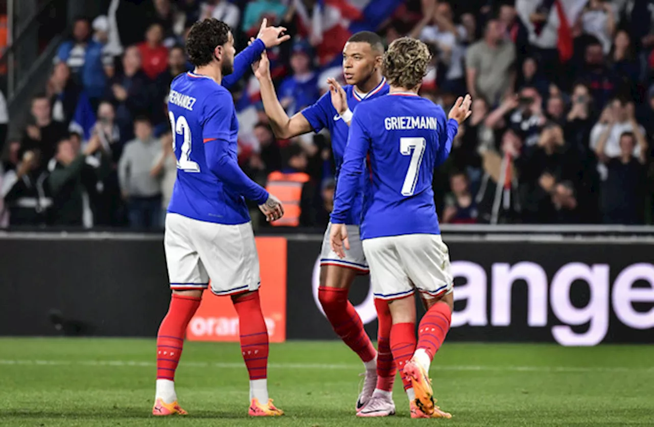 Mbappe on target as France warm up for Euros with 3-0 win