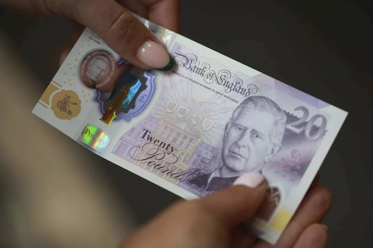 Banknotes bearing portrait of King Charles III start to be rolled out across the UK