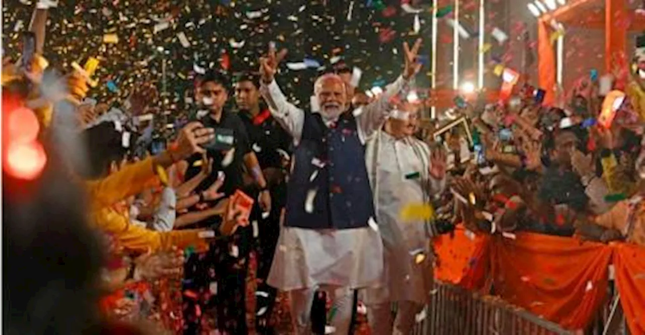 Modi celebrates victory in India vote, but falls short of landslide