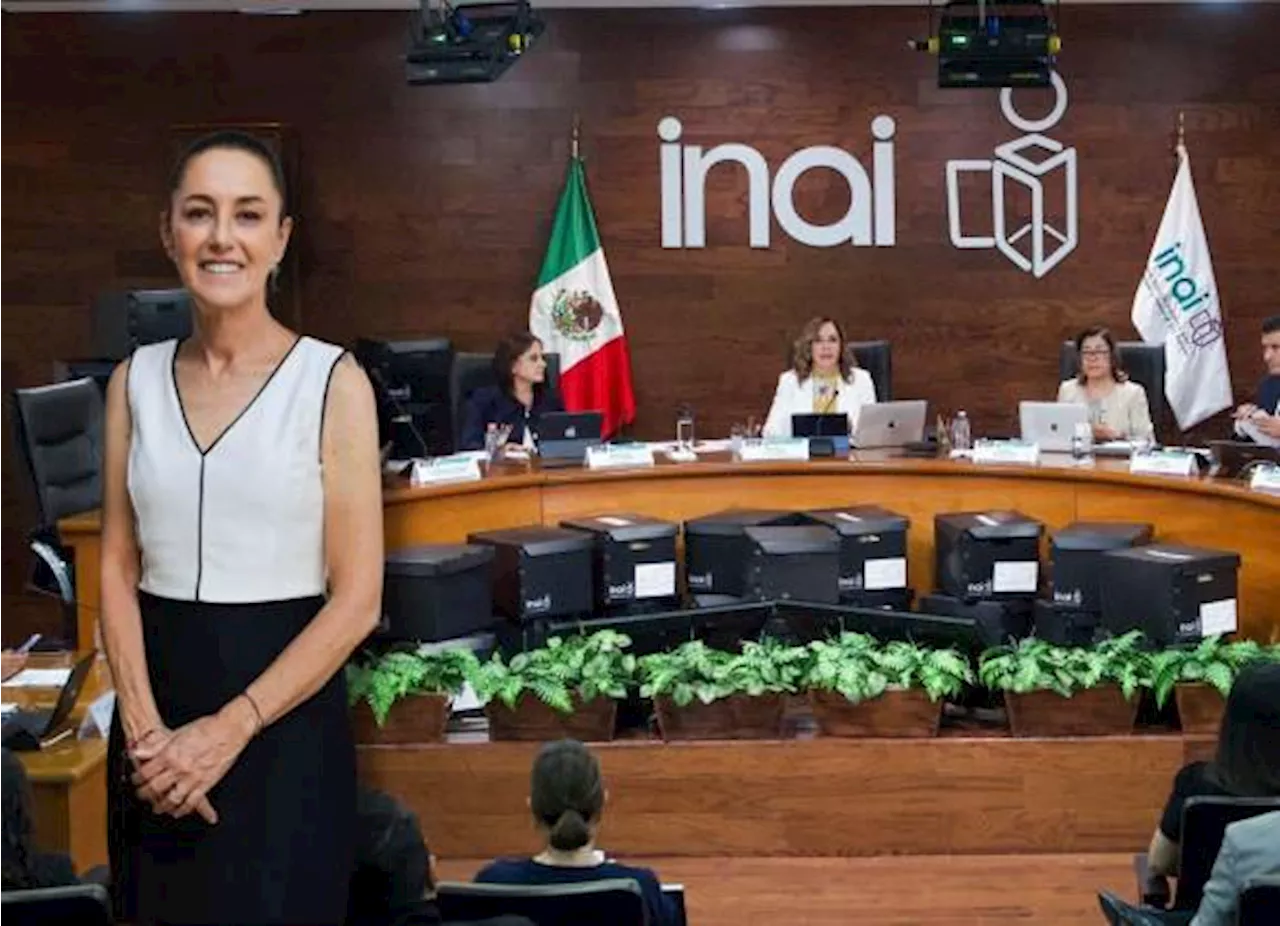 INAI felicita a Claudia Sheinbaum por triunfo... pero advierte que eliminarlo ‘no es el camino’