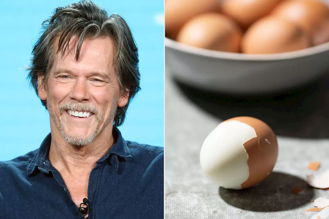 Kevin Bacon explains how he lost some lip skin from an exploding boiled egg: 'Bacon burned by egg'