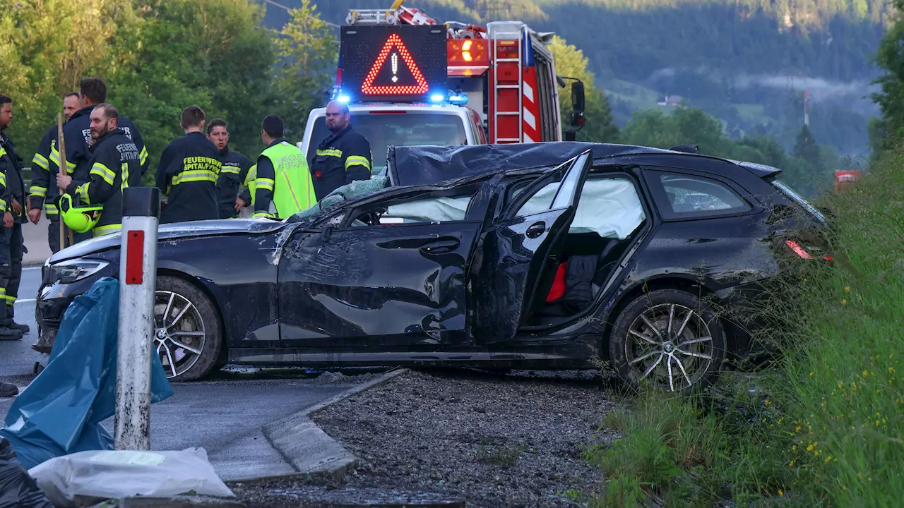 Heli-Einsatz, Totalsperre nach Autoüberschlag auf A9