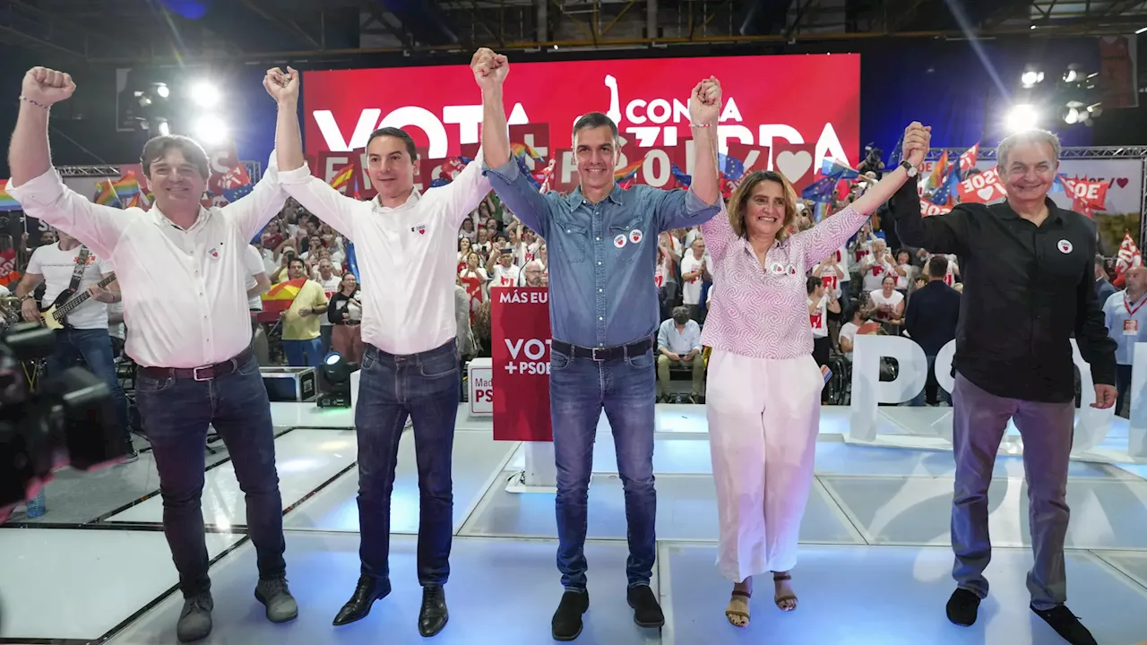 Sánchez cierra la campaña de las europeas “convencido” de que ganará a Feijóo y a Abascal: “Estoy contando las horas”