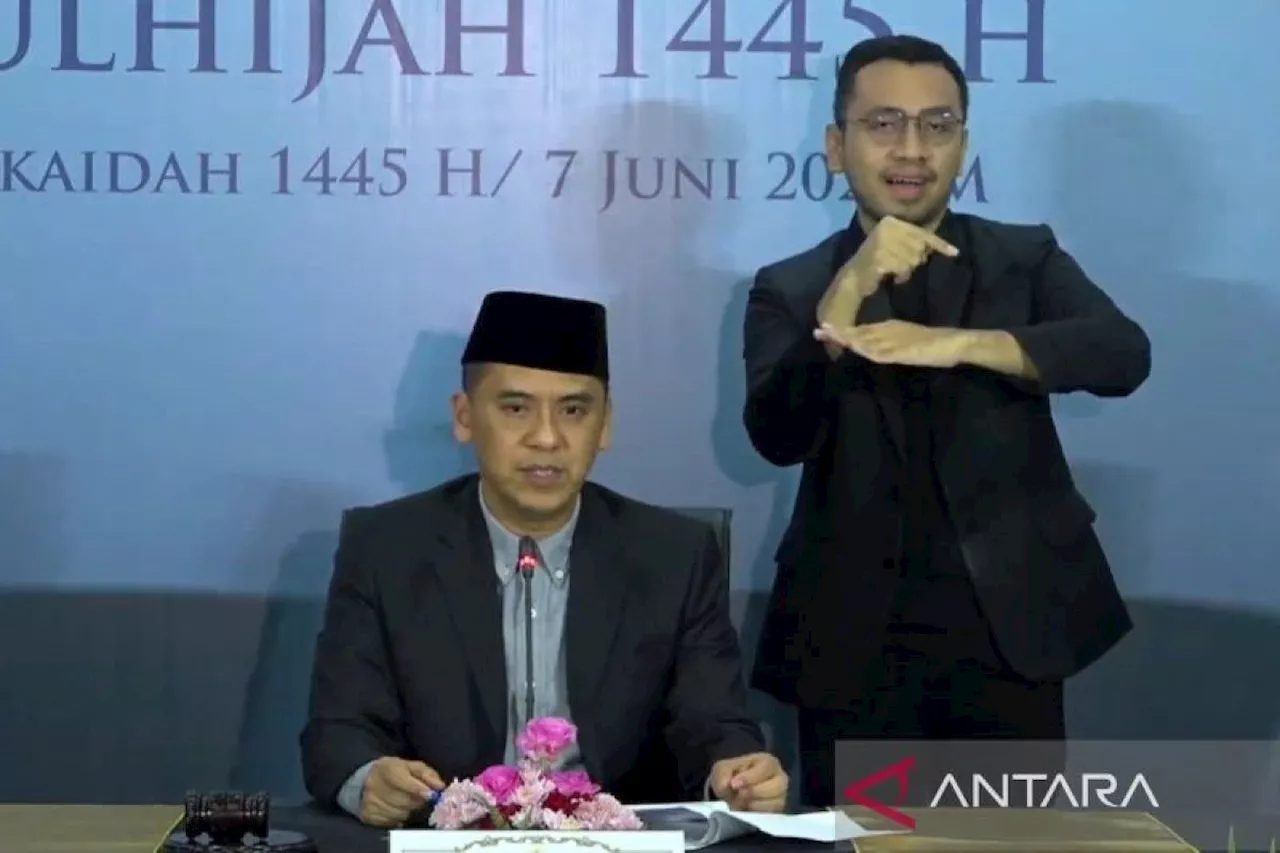 Pemerintah umumkan Idul Adha 1445 H jatuh pada Senin 17 Juni 2024