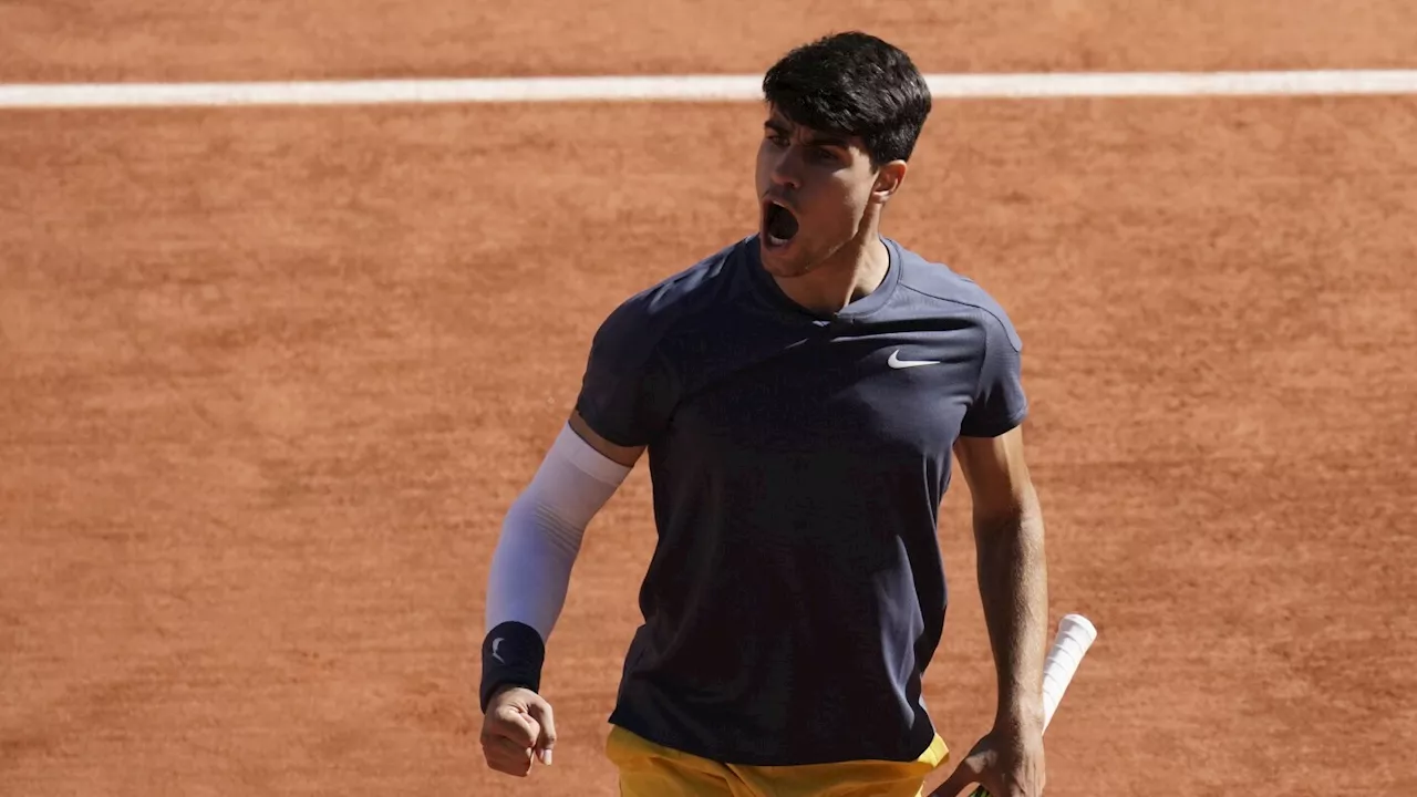 Carlos Alcaraz reaches his first French Open final by beating Jannik Sinner 2-6, 6-3, 3-6, 6-4, 6-3