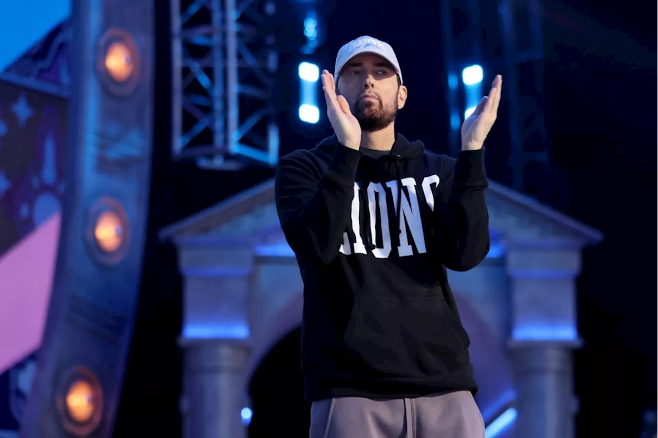 Eminem Performs Surprise ‘Sing For the Moment’ With Jelly Roll, Debuts ‘Houdini’ Live at All-Star Michigan Central Station Re-Opening