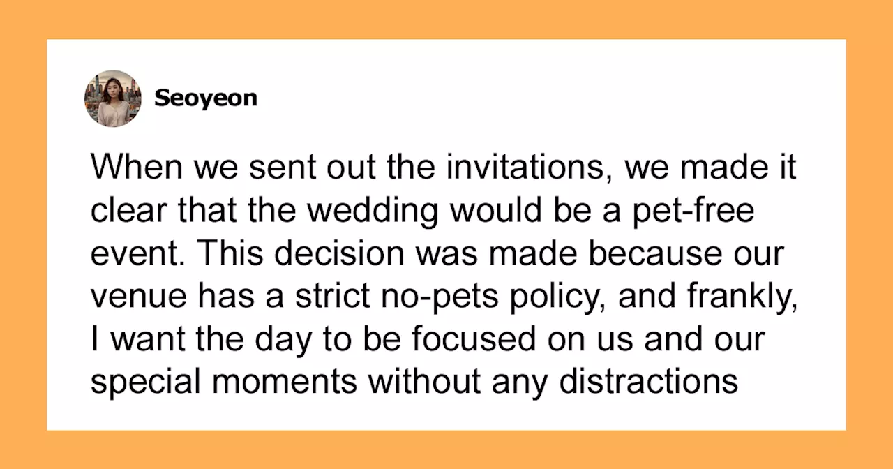 Hey Pandas, AITA For Telling My Sister She Can’t Bring Her Dog To My Wedding?