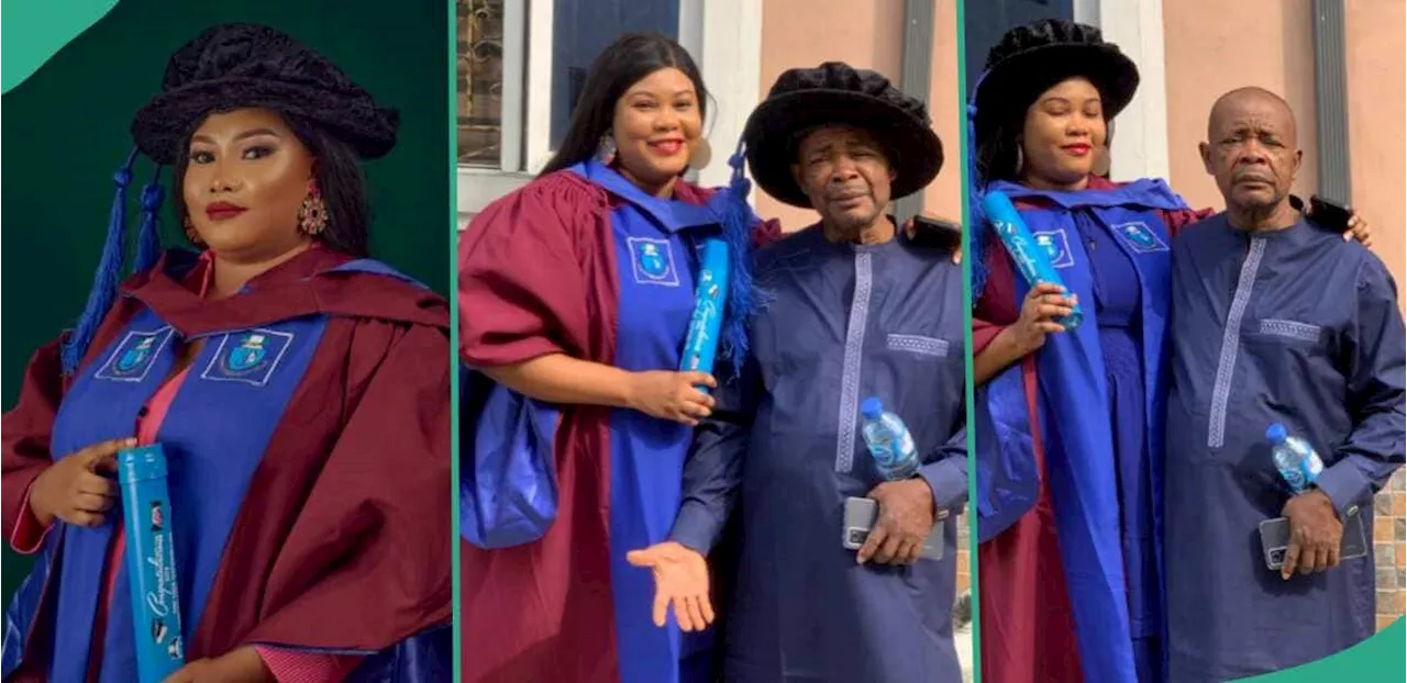 “Dad I Made It”: Lady Who Completed Her PhD at 28 Praises Her Father for Supporting Her Education