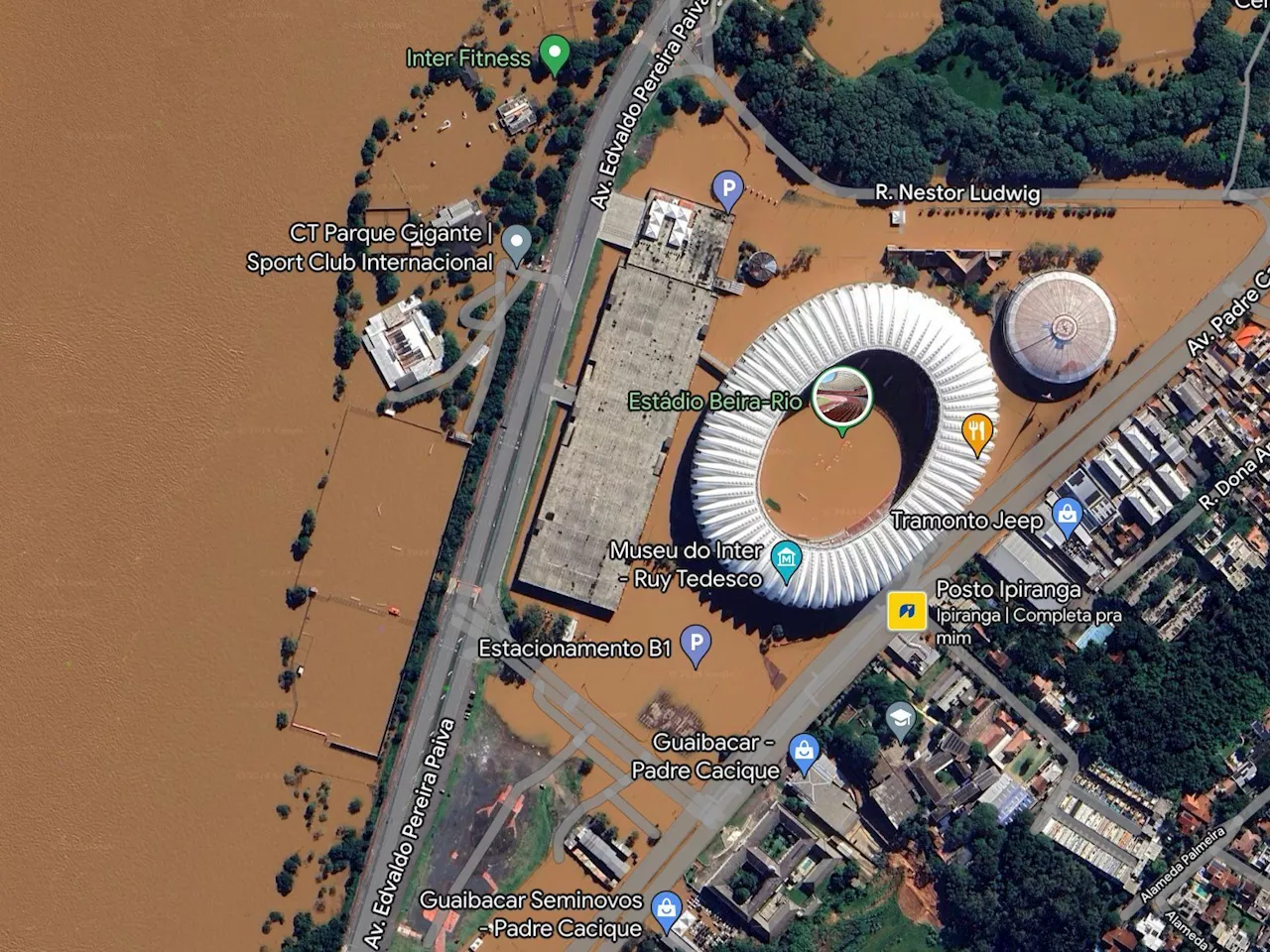 Atualização do Google Maps mostra dimensão das enchentes em Porto Alegre; veja