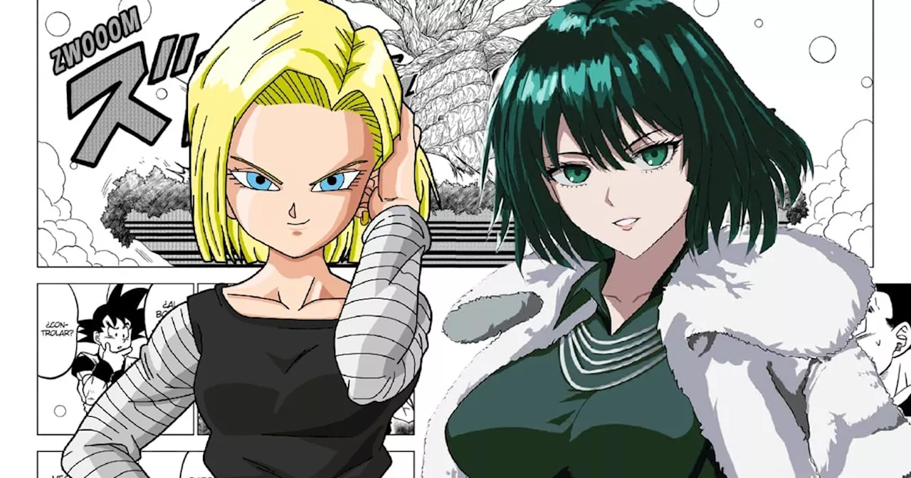 Número 18 y Fubuki fusionan los universos de Dragon Ball y One Punch Man con este crossover espectácular