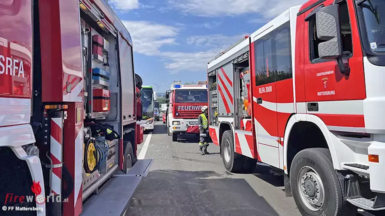 Bgld: Eingeschlossene Person nach Pkw-Zusammenstoß auf S 31 zwischen Mattersburg und Wulkaprodersdorf