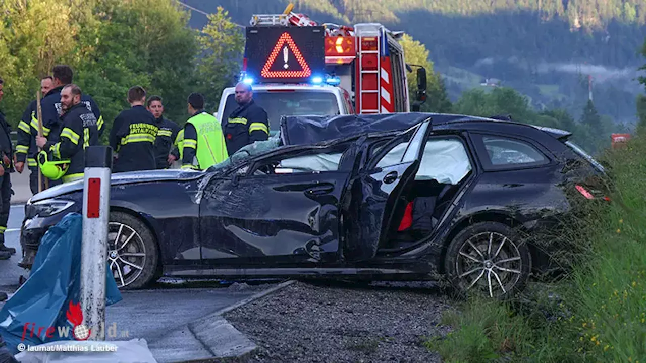 Oö: Zwei Personen nach Pkw-Überschlag auf A 9 bei Spital am Pyhrn befreit