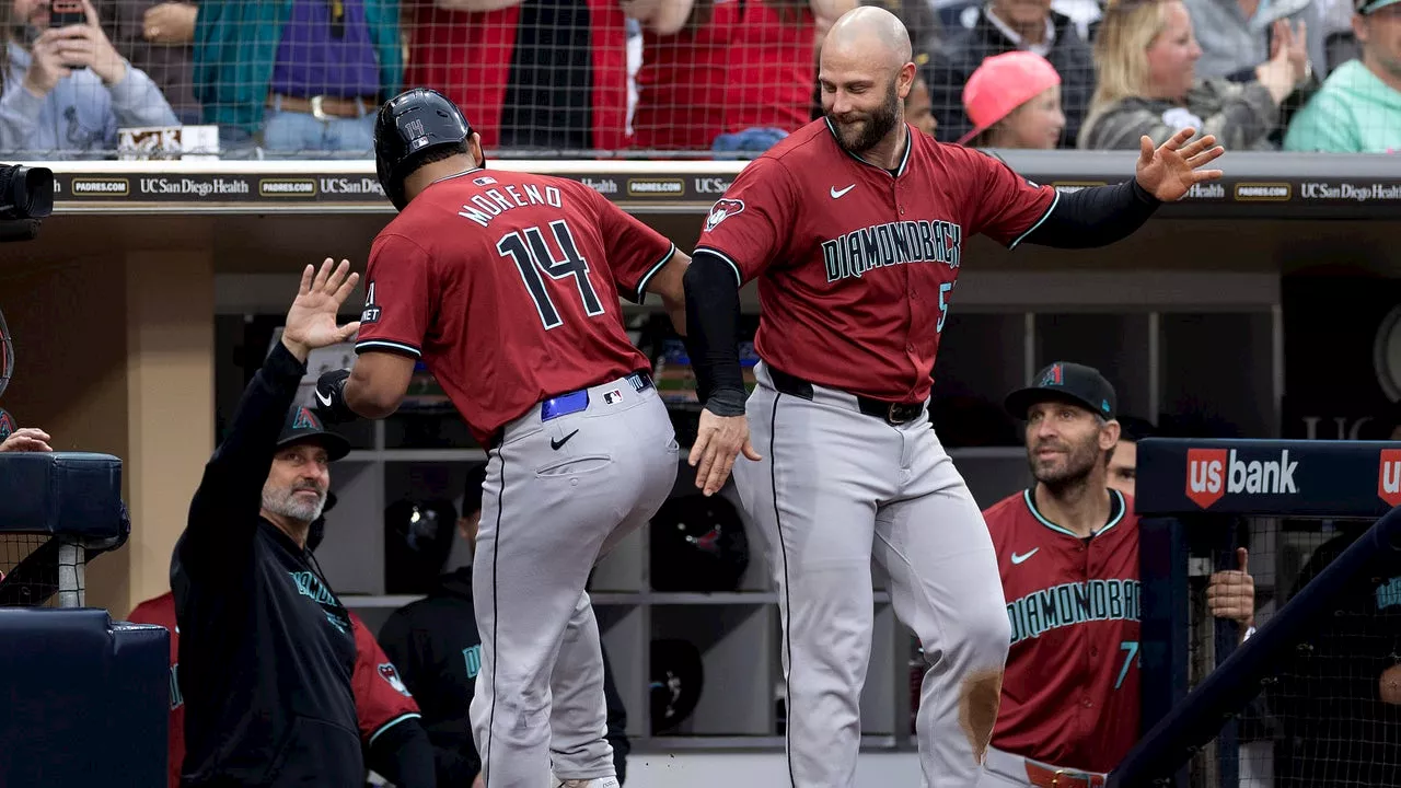 Eugenio Suárez and Gabriel Moreno hit consecutive homers, Diamondbacks beat Padres 4-3