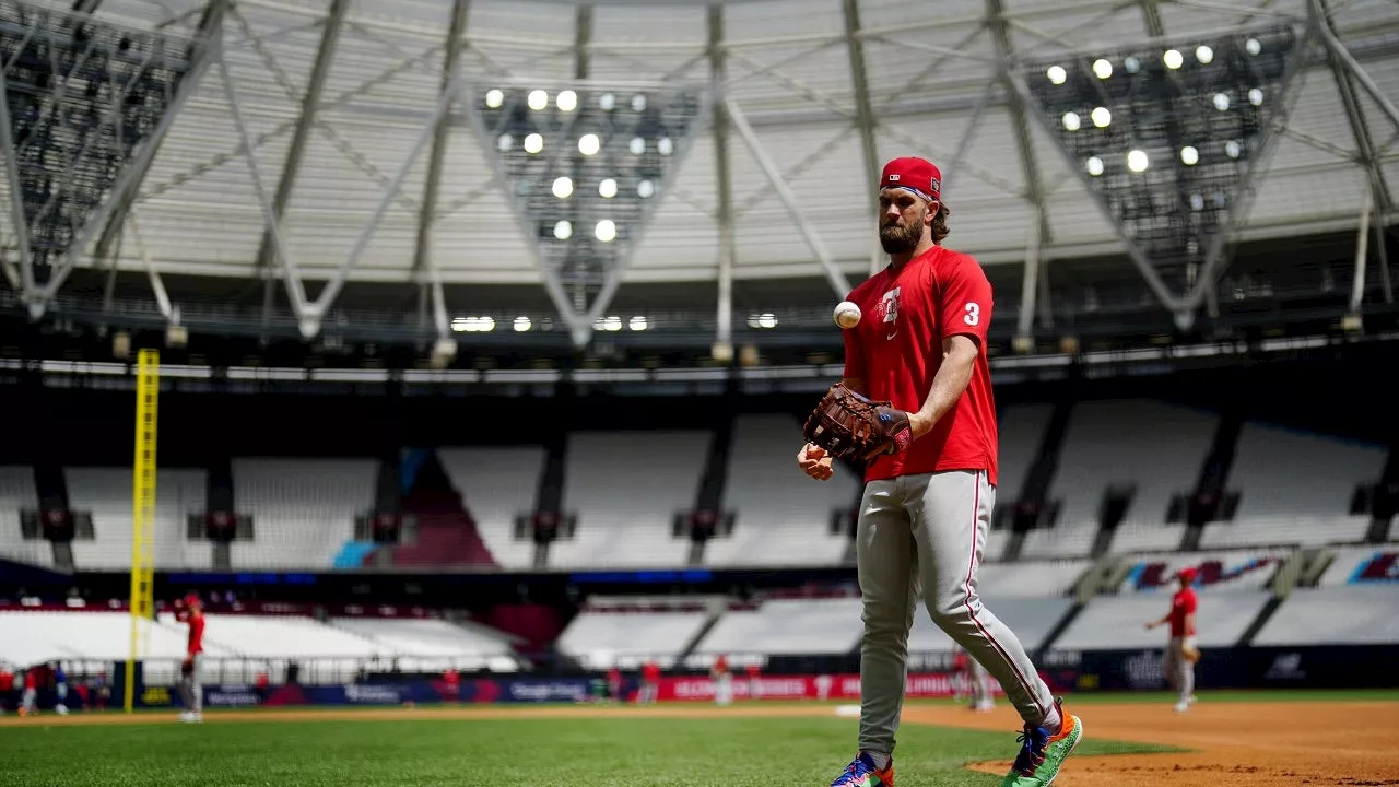 In London, Phillies slugger Bryce Harper says US cricket upset of Pakistan was 'awesome'