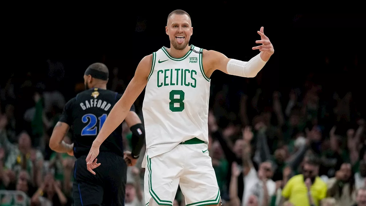 Kristaps Porzingis shines for Celtics in blowout win over Mavericks in Game 1