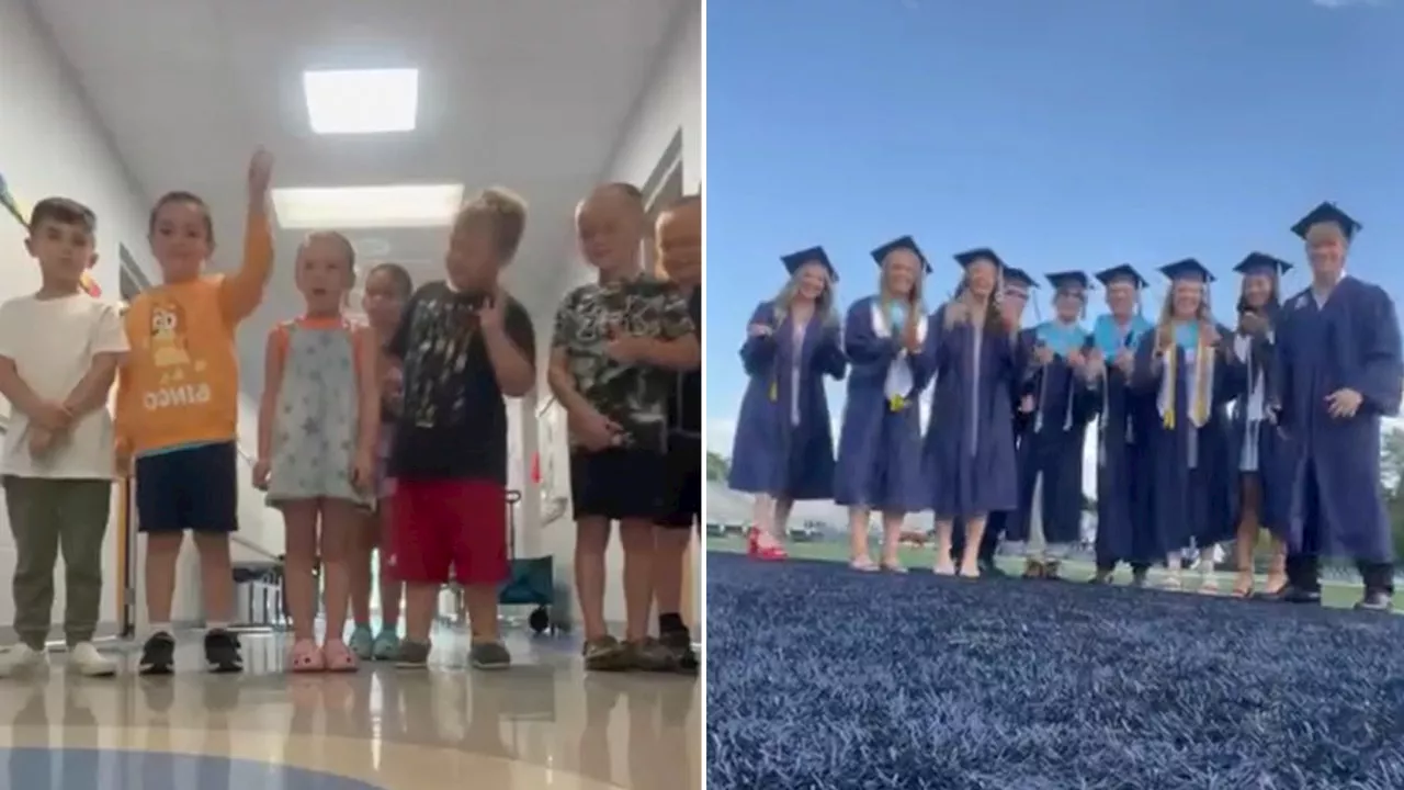 Tear-jerking graduation video reaches millions as kindergarteners 'transform' into senior class: 'I'm bawling'