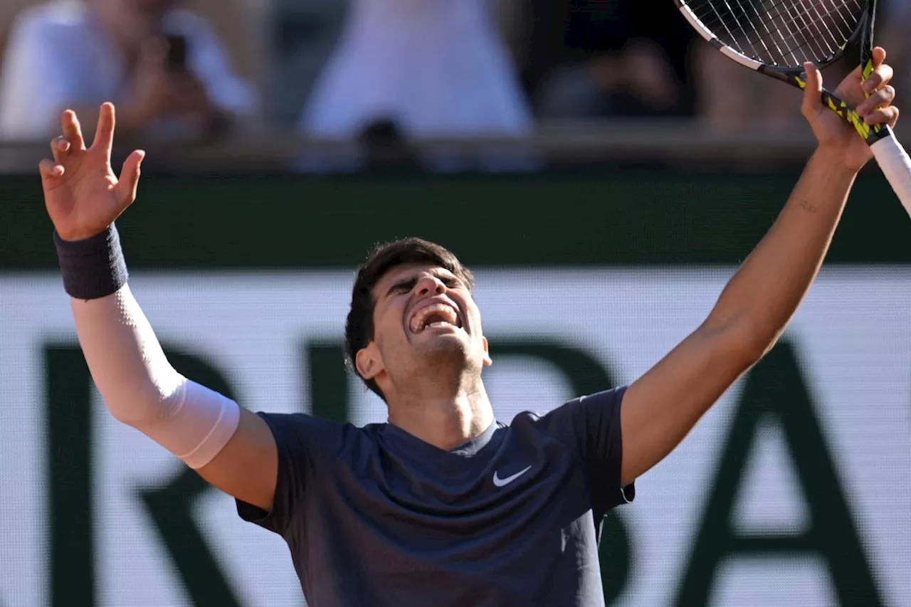 Carlos Alcaraz outlasts Jannik Sinner to reach his first French Open final