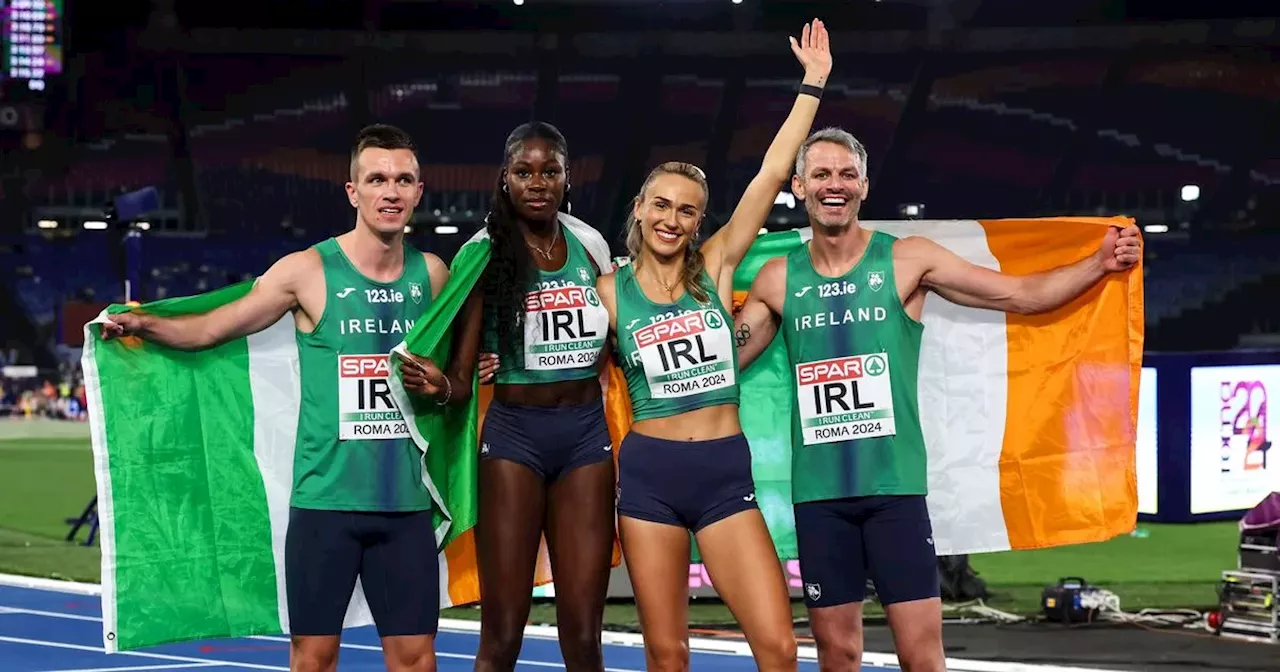 Ireland win gold at Euros 4x400m mixed relay after stellar performance