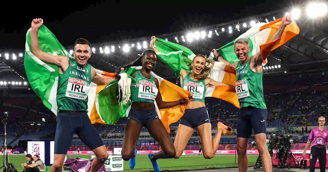 Ireland win gold in 4x400m mixed relay at European Athletics Championships