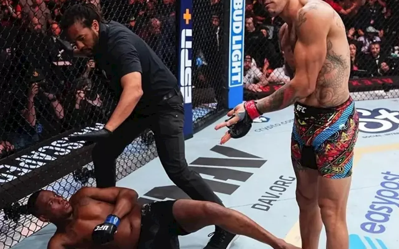 Nocauteado em disputa de título no UFC 300, americano ameaça Poatan: 'Te deixarei estirado'