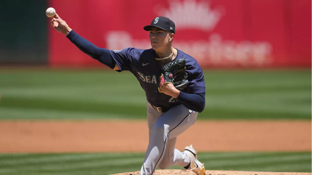 Bryan Woo and 3 relievers combine for 2-hit shutout as Mariners stop A's 3-0