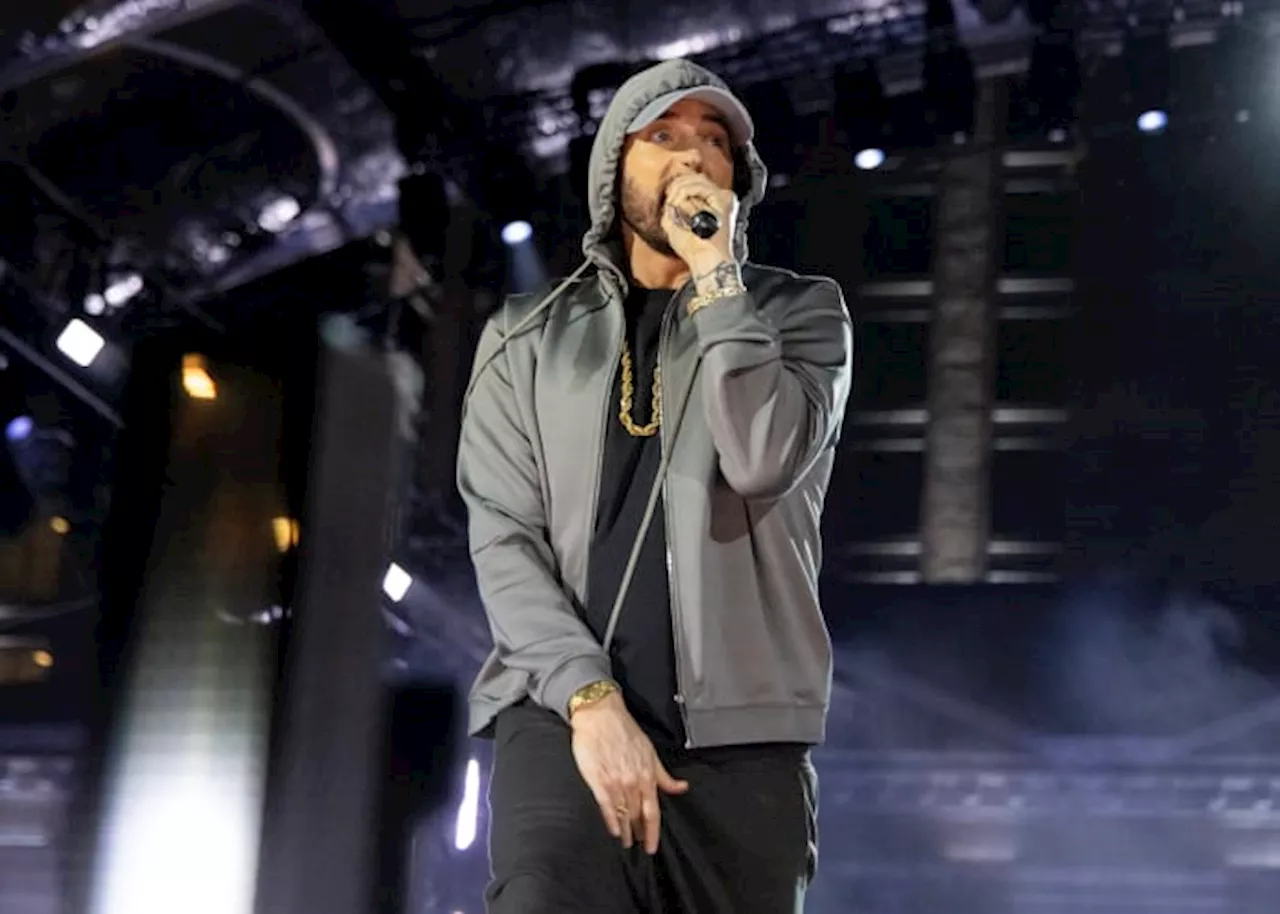 Eminem performs ‘Houdini’ live for the first time at Detroit’s Michigan Central Station concert