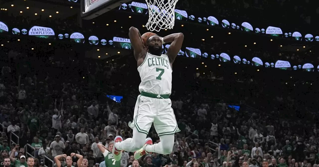 Jaylen Brown and Celtics dominate Mavericks to take Game 1 of the NBA Finals