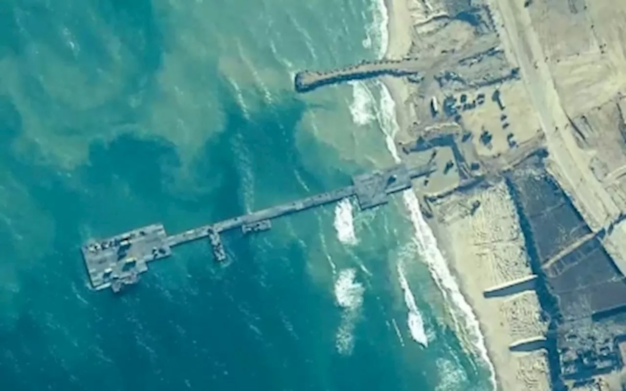 Gaza aid pier re-established after storm damage, says US military