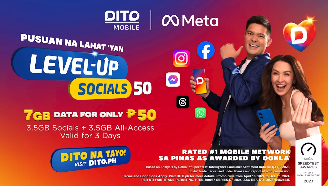 DITO launches new prepaid promo Level-Up Socials