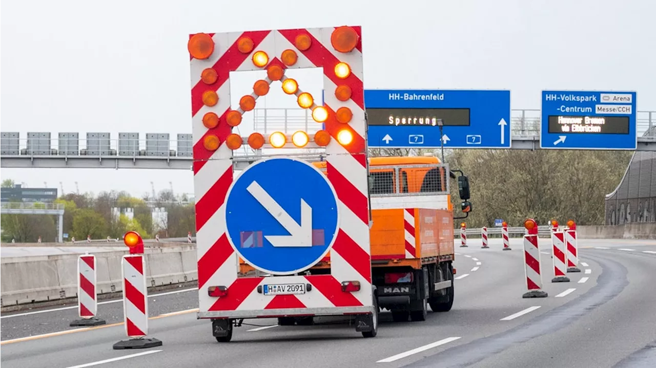 Bauarbeiten: A7 bei Hamburg ist bis Montag gesperrt