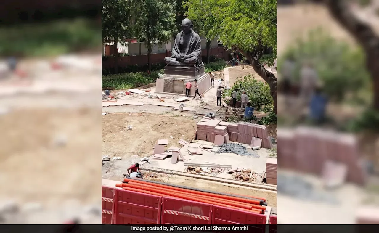 संसद भवन परिसर में गांधी जी, आंबेडकर और शिवाजी की प्रतिमाएं स्थानांतरित करने पर विवाद