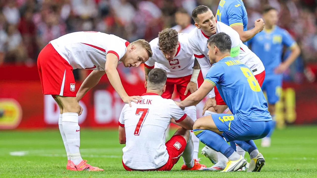 Oranje-opponent Polen verslaat Oekraïne, maar verliest Milik; IJsland klopt Engeland