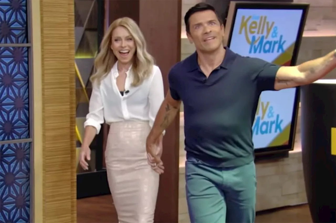 Kelly Ripa Re-Wears Skirt from 20 Years Ago on Live: 'We Wedged Me Into It'