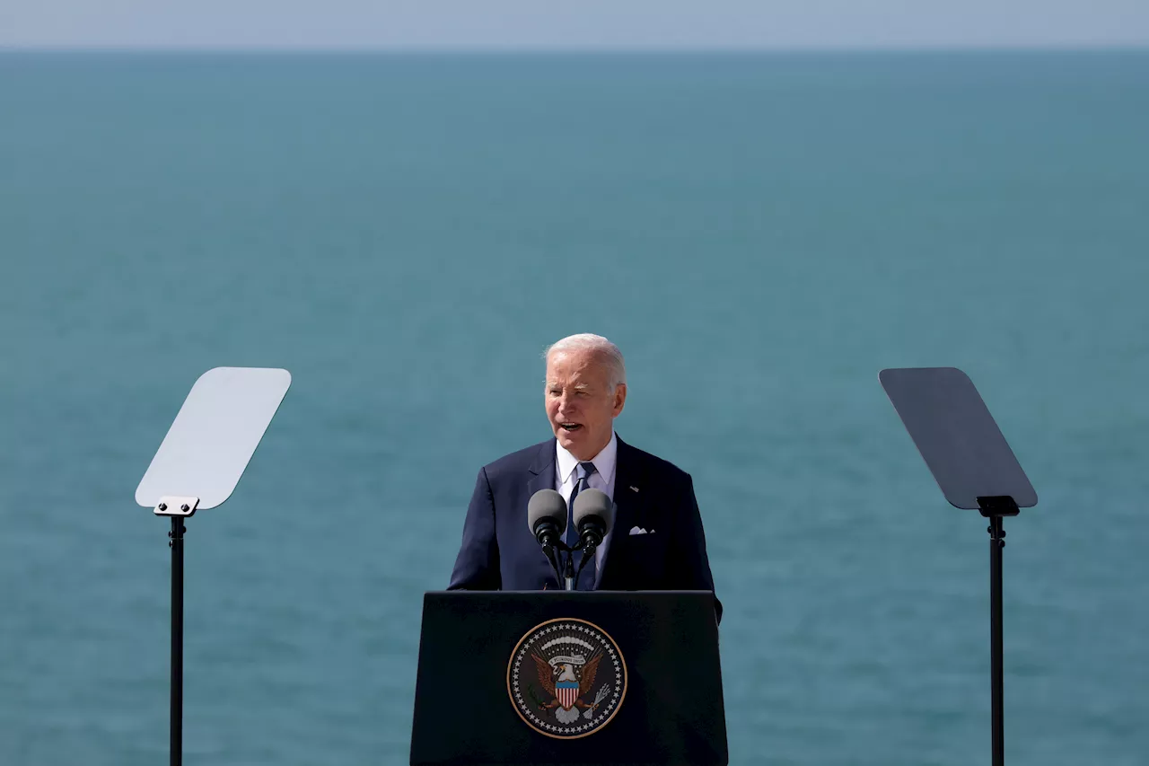 Biden in Normandy delivers a wake-up call address to Americans