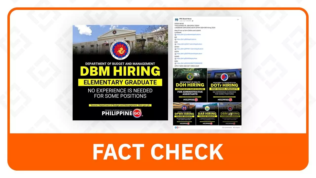 FACT CHECK: Facebook post contains fake link for DBM application