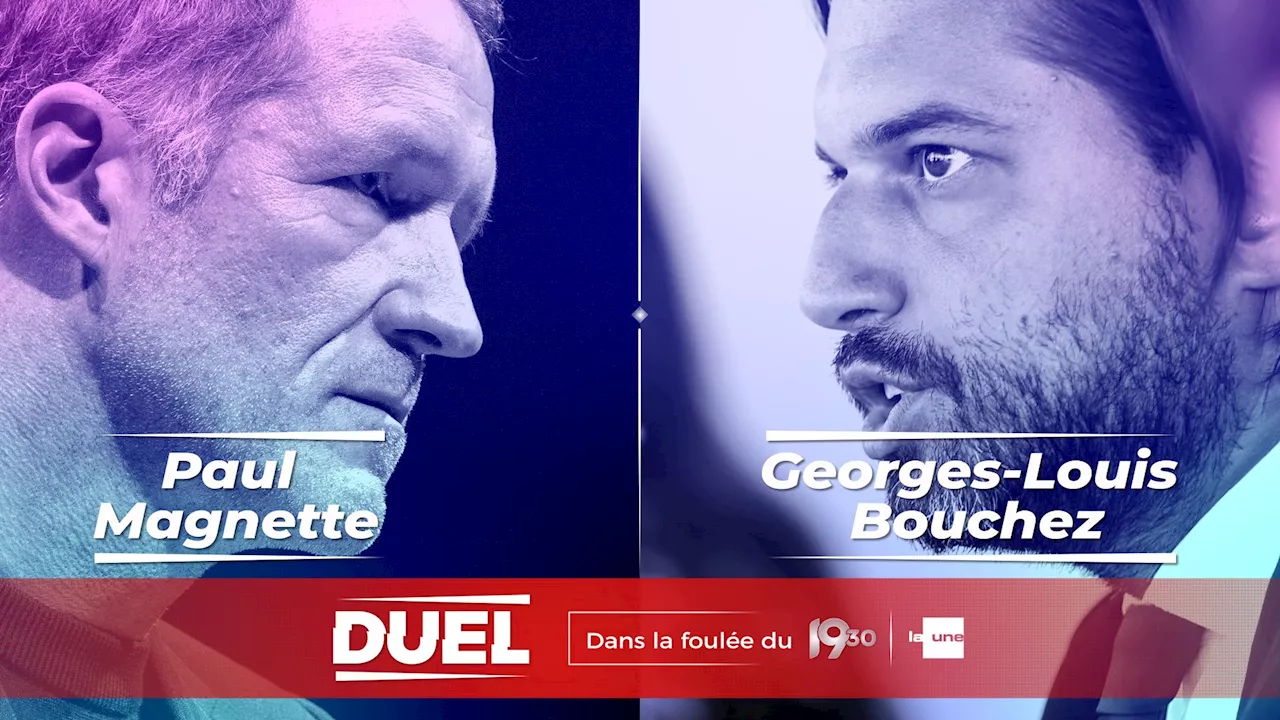 DUEL entre Paul Magnette (PS) et Georges-Louis Bouchez (MR) : suivez le débat politique en direct