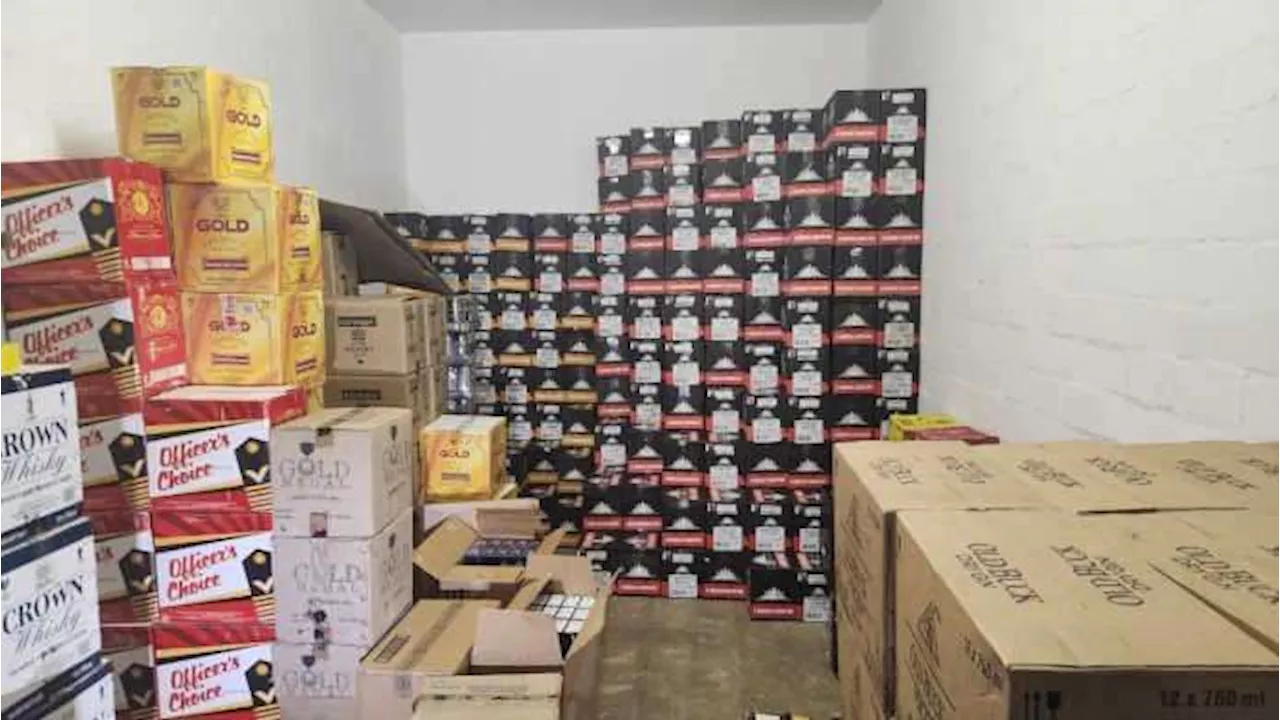 Alcohol and cigarettes with an estimated street value of R1,7 million confiscated in Burgundy Estate