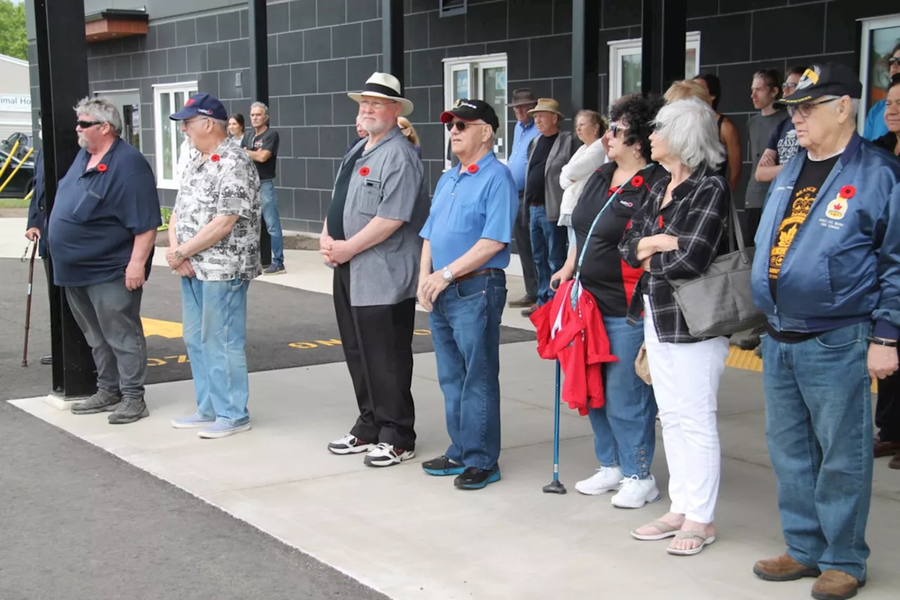 GALLERY: Legion members observe 80th anniversary of D-Day outside new building