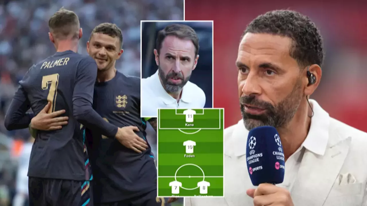 Rio Ferdinand names his preferred England starting XI for Euro 2024 as shock player included