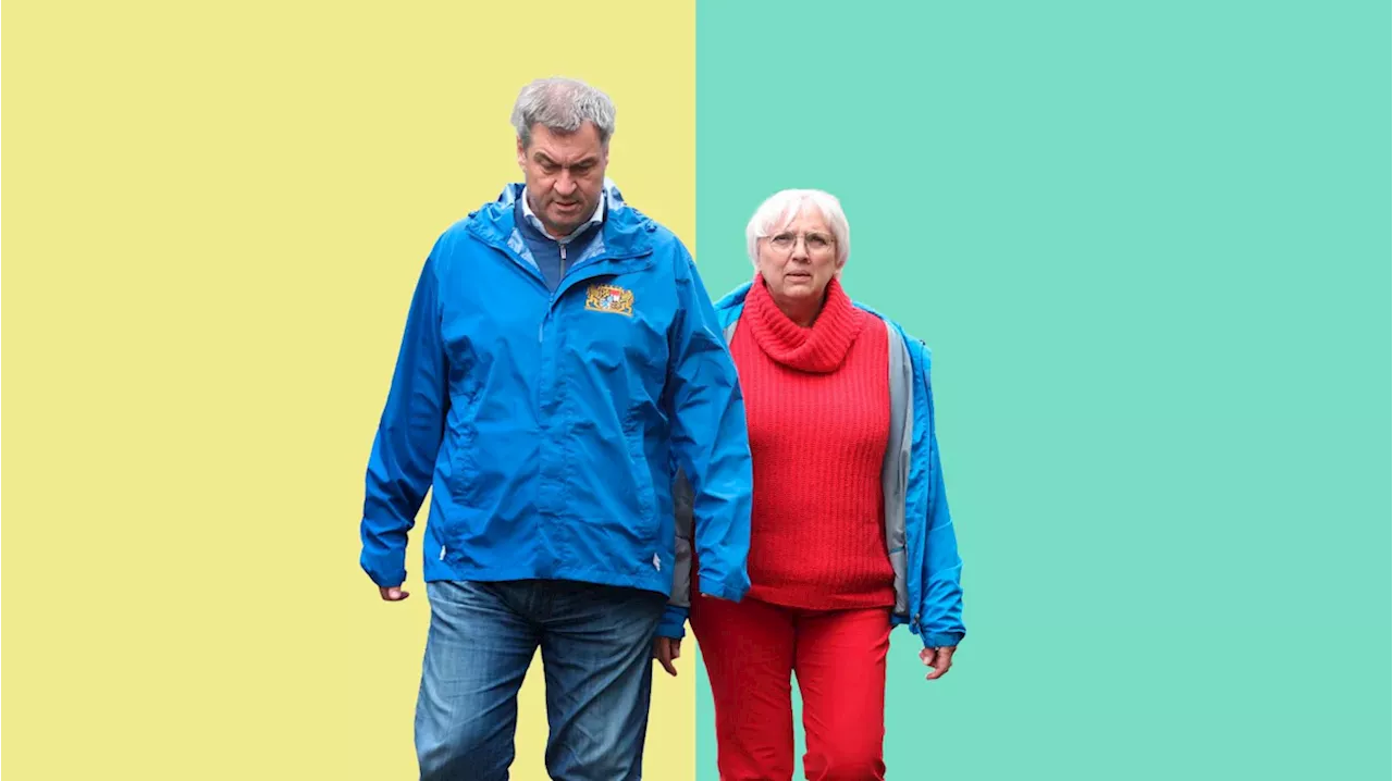 Markus Söder und Claudia Roth beim Hochwasser: Die Freistaat-Jacke