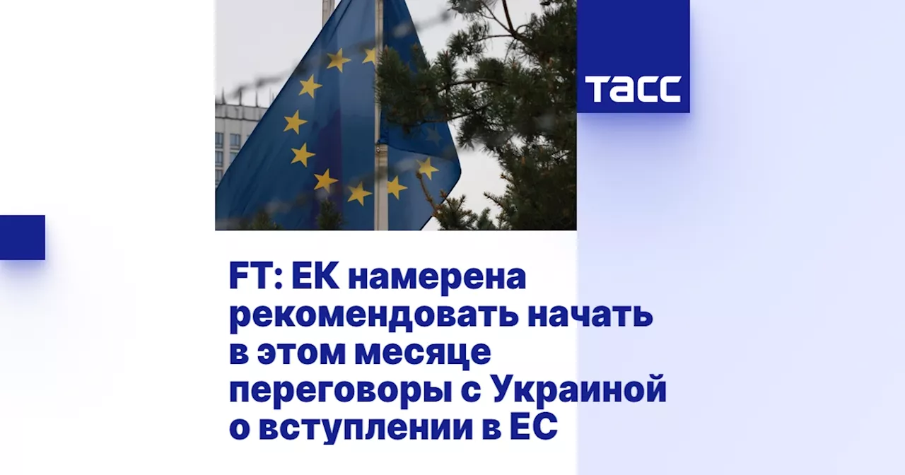 FT: ЕК намерена рекомендовать начать в этом месяце переговоры с Украиной о вступлении в ЕС