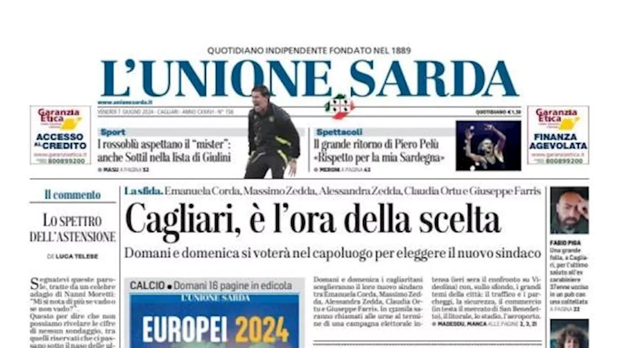 Cagliari a caccia del nuovo allenatore, L'Unione Sarda: 'Anche Sottil nella lista di Giulini'