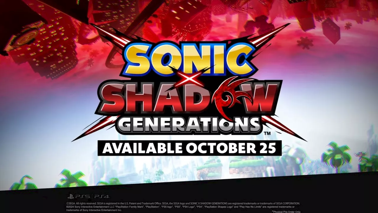 Sonic X Shadow Generations release date announced