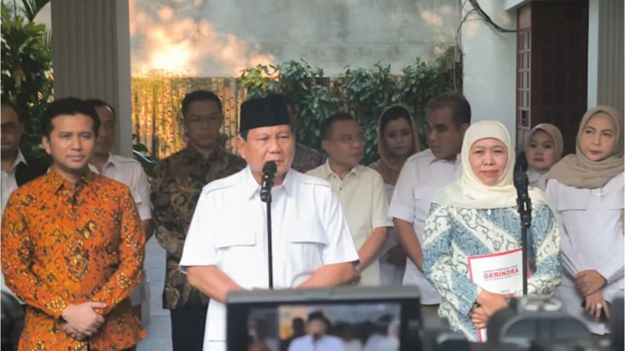 Alasan Prabowo Usung Khofifah-Emil Dardak di Pilgub Jatim 2024