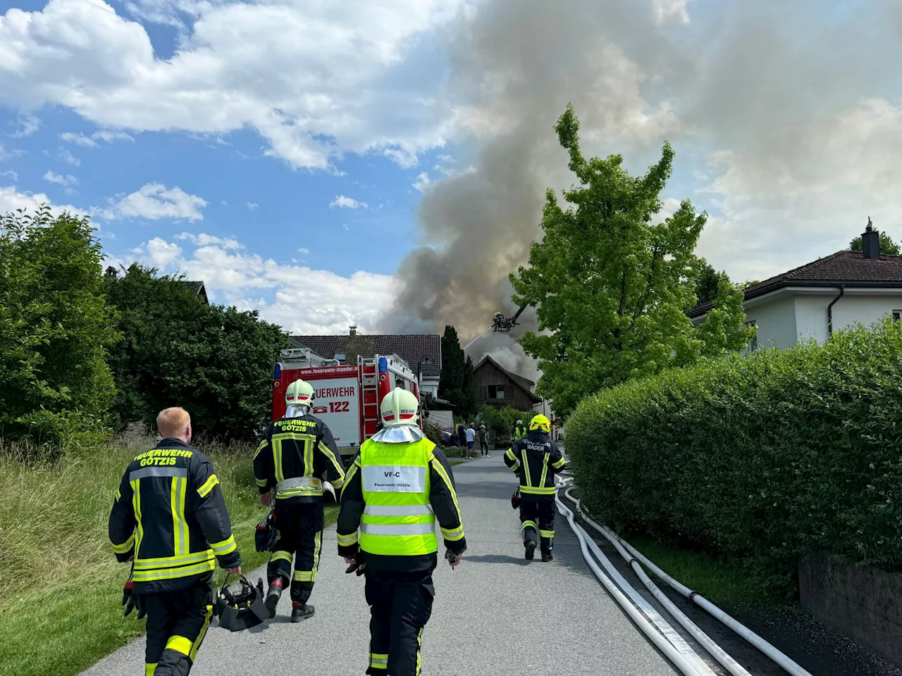 Dachstuhlbrand in Koblach - Haus nicht mehr bewohnbar