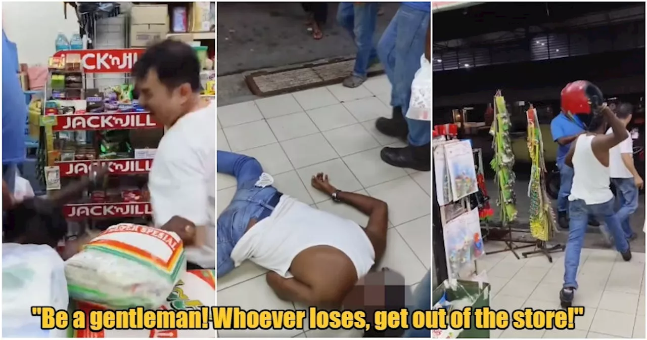 Alleged Drunk Man & Convenience Store Owner Get into a 3-Round Physical Duel in Penang