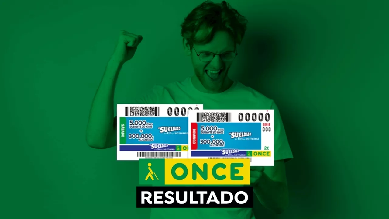 Comprobar ONCE: Resultado del Sueldazo y Super Once hoy sábado 8 de junio de 2024