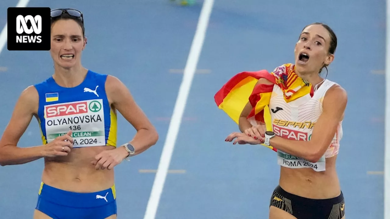 Laura GarciaCaro Shocking moment Spanish race walker Laura García